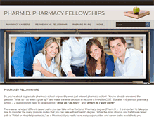 Tablet Screenshot of pharmacyfellowships.com